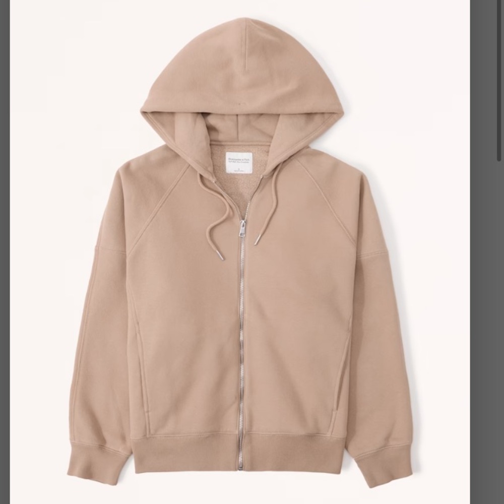 Essential Oversized Sunday Hooded Full-Zip Brown